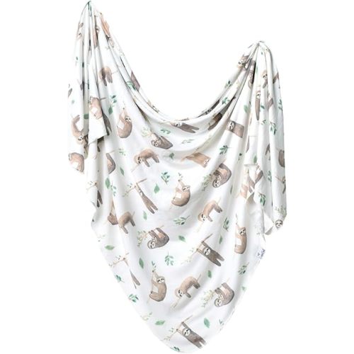Copper Pearl Swaddle Blankets for Newborns | Soft Stretchy Receiving Blankets for Boys and Girls | Large 46 x 46 Inch Baby Blankets | Lightweight and Breathable Swaddles | Noah