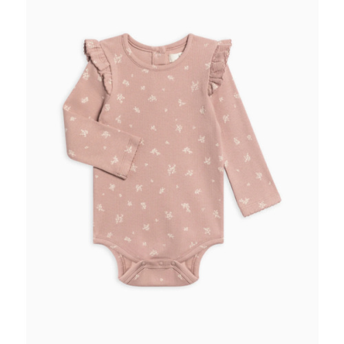 Leza Ribbed Ruffle Long Sleeve Bodysuit