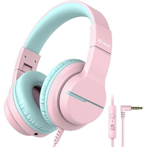iClever HS19 Kids Headphones for School, Over-Ear for Toddler Boys Girls