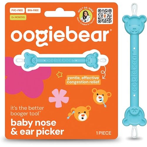 oogiebear Baby Nose & Ear Picker, Safe Booger Remover Tool, 1 Piece, Blue