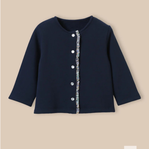 Baby's organic cotton fleece cardigan