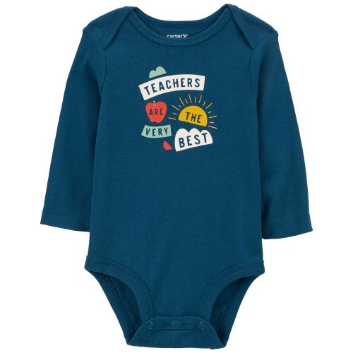 Baby Teachers Are The Best Bodysuit - Style,Teal