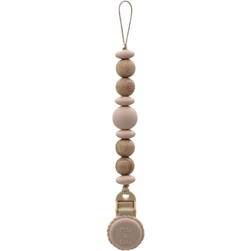 Silicone Pacifier Clip – Metal-Free Design, Lightweight Pacifier Holder for Everyday Use – Beige - Mila & Lulu