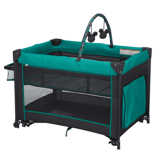 Disney Baby Classic Mickey Mouse 2-in-1 Play Yard with Rocking Bassinet, Mickey Sprinkle,