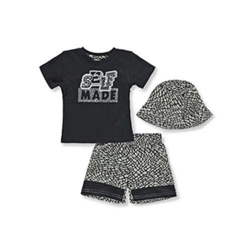 Urban Extreme Baby Boys' 3-Piece Bucket Hat Shorts Set Outfit