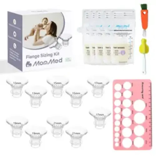 MomMed 10PCS Flange Sizing Kit 5 in 1 for 24mm Flange Universal Compatibility with Nipple Measurement Ruler & Storage Bags - TikTok Shop