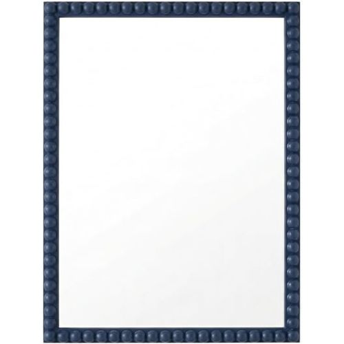 Mirrors, Solid Wood Beads Frame, Rectangular, 24" X 32" (Navy Blue)