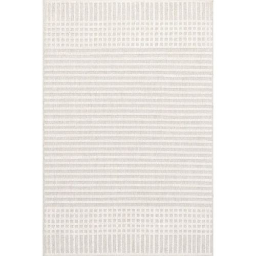 Nuloom Yulia Geometric Bands Pet Friendly Machine Washable Area Rug