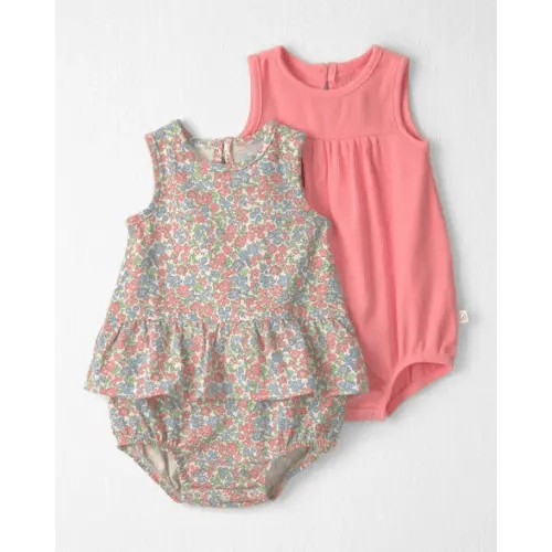 Baby Girl 2-Pack Organic Cotton Bubble in Meadow Mix Print - Little Planet | Carter's