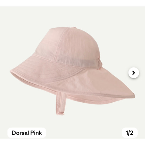 Pink Patagonia Baby Block-the-Sun Full Brim UPF Hat