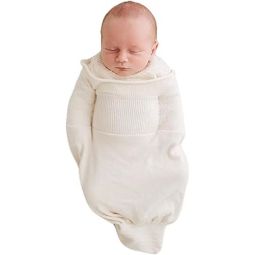 Swaddelini Organic Cotton Sleep Sack, Swaddle for Newborns, 0-3 Month Baby Sleep Sack, 12-18 pounds, Made in USA