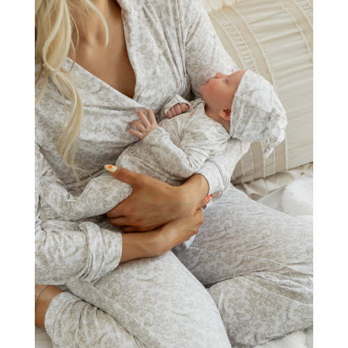 Branching Out Women's Long Sleeve Collar Shirt & Pants Pajama Set