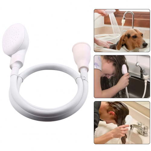 HIBIBUD Shower Head with Buckle Quick Connect - Detachable Handheld Spray,Easy Installation,Bathtub Faucet Dog Washing Shower Attachment,Bathroom Supplies