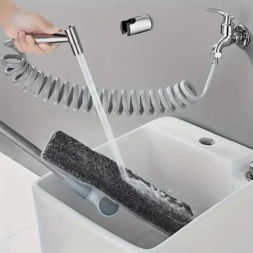 3-in-1 Stainless Steel Handheld Bidet Sprayer for Toilet, Adjustable Pressure Toilet Hose Attachment Kit for Personal Hygiene, Cloth Diaper Rinsing, Pet Bathing and Bathroom Cleaning