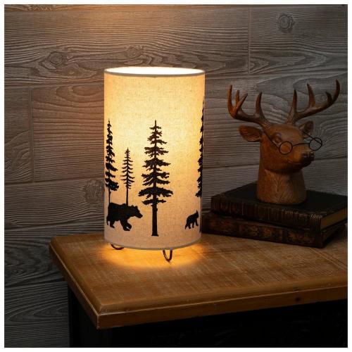 Walking Bears Silhouette Uplight Lamp