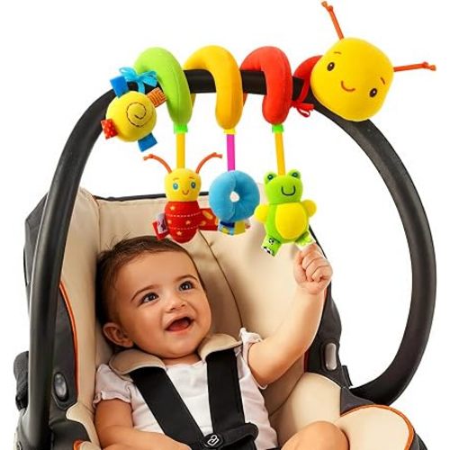 Car Seat Toys, Hanging Spiral Stroller Toy for Babies 0-12 Months