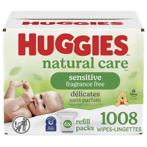 Huggies Natural Care Sensitive Baby Wipes, UNSCENTED, 6 Refill Packs, 1,008 Wipes - Walmart.ca