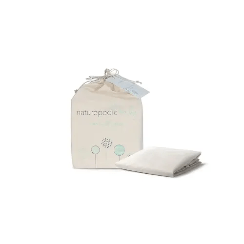Naturepedic Organic Contoured Changing Pad Cover - Easy to Clean, Lightweight & Portable - Comfort 2-Sided and 4-Sided Baby Diaper Changing Pad Cover - 16" x 31"