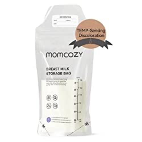 Momcozy Breastmilk Storing Bags, Temp-Sensing Discoloration Milk Storing Bags for Breastfeeding, Disposable Milk Storage Bag with 180ml Self Standing, No-Leak Milk Freezer Storage Pouches, 120pcs - 120 Count