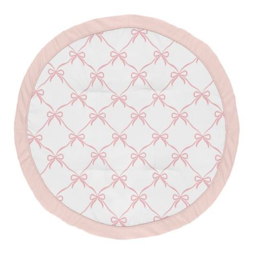 Sweet Jojo Designs Girl Baby Tummy Time Playmat Ballerina and Ballet Bows Pink and White