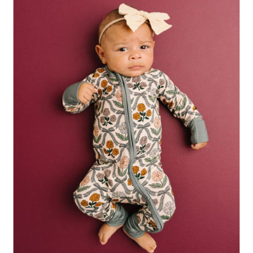 Cottage Bow Bamboo Sleeper – Little One Shop Co.