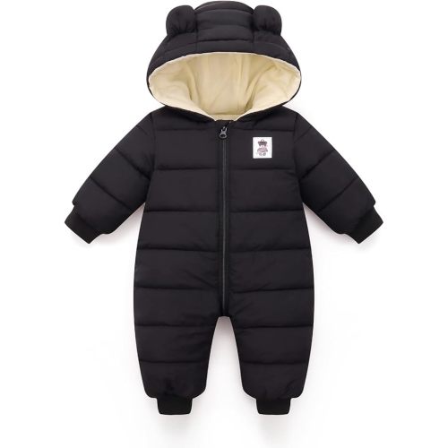 JiAmy Baby Winter Snowsuit,Girls and Boys Hooded Warm Romper,Infant Clothes Jumpsuit Newborn baby Winter Outfits
