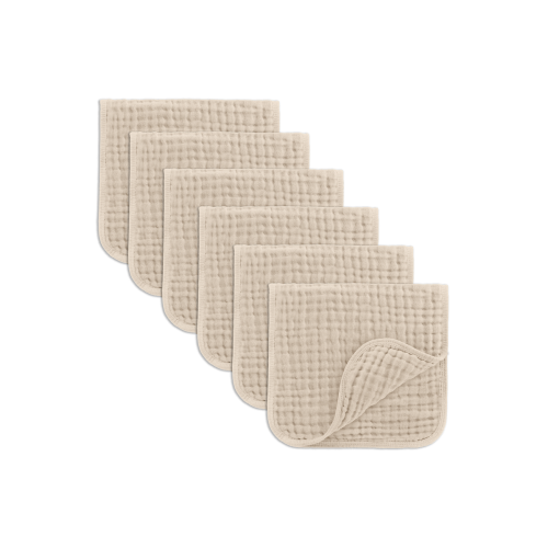 Muslin Burp Cloths - Pack of 6