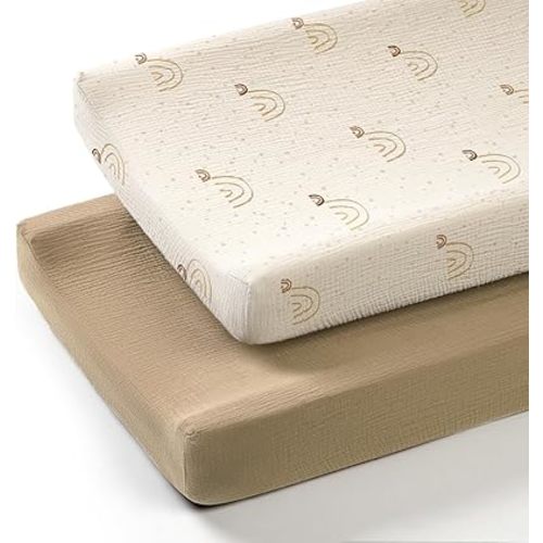 Termichy Muslin Changing Pad Covers: Baby Diaper Changing Table Covers - Changing Pad Sheets for Boys Girls