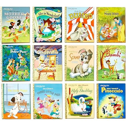12 Beloved Disney Classic Little Golden Books (Boxed Set) Hardcover – Box set, July 24, 2018
