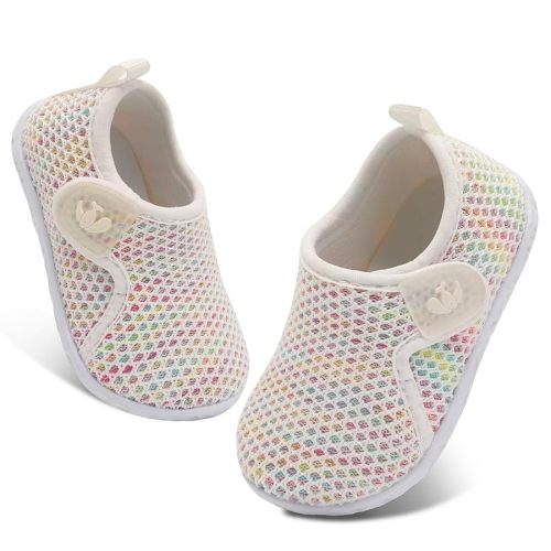 FEETCITY Baby Boys Girls First Walking Shoes Infant Sneakers Crib Shoes Breathable Lightweight Slip On Shoes