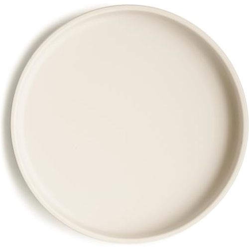 mushie Classic Silicone Suction Plate | BPA-Free Non-Slip Design (Ivory)