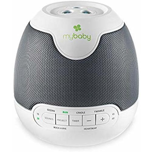 MyBaby, SoundSpa Lullaby - Sounds & Projection, Plays 6 Sounds & Lullabies, Image Projector Featuring Diverse Scenes, Auto-Off Timer Perfect for Naptime, Powered by an AC Adapter