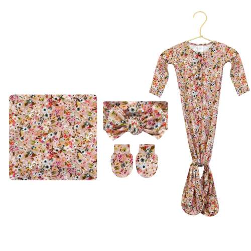 Penelope Newborn Headband Bundle + Knotted Gown