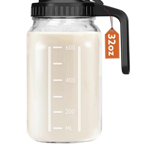 Glass Mason- Milk Storage