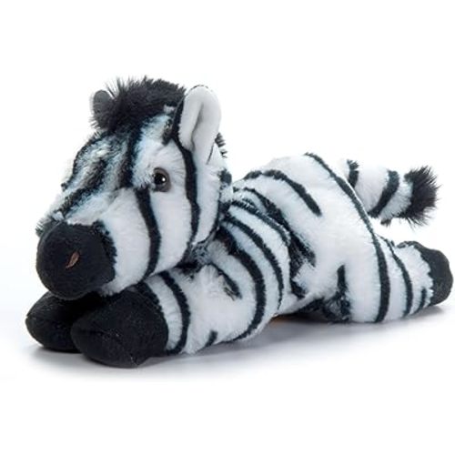 The Petting Zoo Zebra Stuffed Animal Plushie, Gifts for Kids, Scoopz Wildlife Animals, Zebra Plush Toy, 8 inches