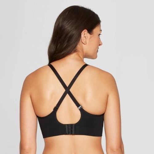 Women's Nursing Seamless Bra - Auden™ Black XL: Maternity, Wireless, Sewn-in Cup