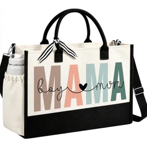 Boy Girl Mom Tote Bag Group, Mama Gifts for Women, First Time Mom Present