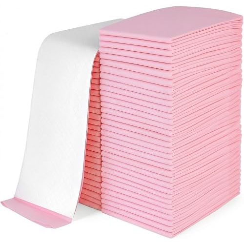 Rocinha Disposable Changing Pads for Baby 100 Pack Diaper Changing Pad Pink