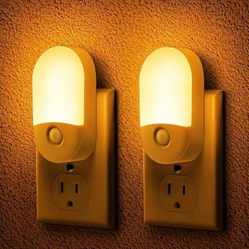 L LOHAS LED Amber Night Light, Night Lights Plug into Wall[2 Pack]