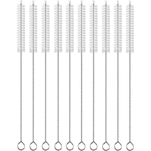 Straw Cleaner Brush Extend 12 inch, Extra Wide 12mm diam Pipe Cleaners, Extra Long Straw Brush for Sippy Cup, Water Bottle and Tubes, Drinking Straw Cleaning brush Set 10 Pack