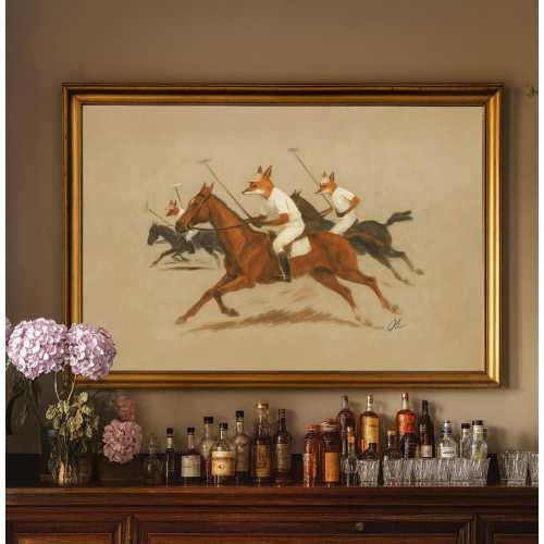 Equestrian Foxes | Horizontal Poster | Polo Timeless Art