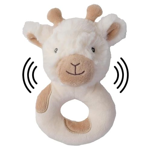 Bearington Collection Lil' Lofty 5.5 in Giraffe Baby Rattle - Plush Rattles Gift for Newborn