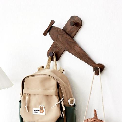 Airplane Wall Hook, Wooden Plane Coat Rack, Kids Room Decor, Nursery Hanger, Aviation Decor