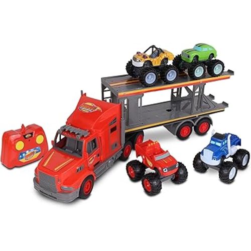 NKOK Blaze and The Monster Machines RC: Transporter with Monster Machines - Nickelodeon, Remote Controlled, 2.4 GHz