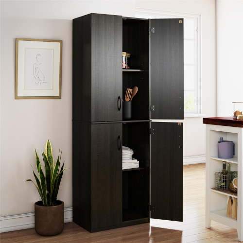 Mainstays 72" 4-Door Storage Cabinet, Espresso