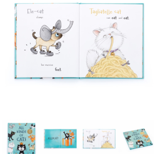 All Kinds of Cats Hardcover Book by Jellycat