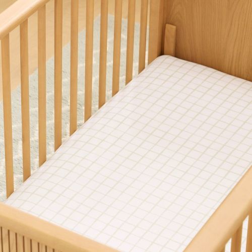 Organic Painterly Grid Crib Fitted Sheet