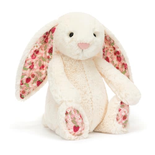 Jellycat Blossom Cream Bunny, Berry, Medium