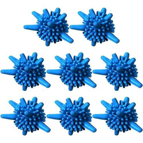 Zhehao 8 Pcs Dryer Balls Silicone Agitator Balls for Washing Machine 2.36inch Reusable Laundry Agitator Ball for Washer Reusable Wrinkle & Pet Hair Reducer for Washing Machine
