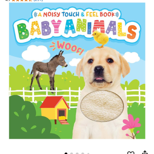 Little Hippo Books Baby Animals - A Noisy Touch and Feel Sensory Book Featuring Farm Sounds